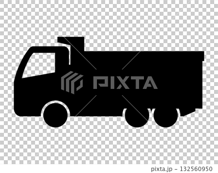 Dump truck silhouette Dump truck silhouette 132560950