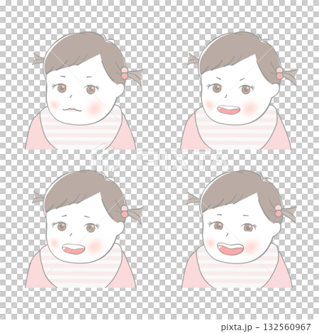 Baby facial expression set 132560967