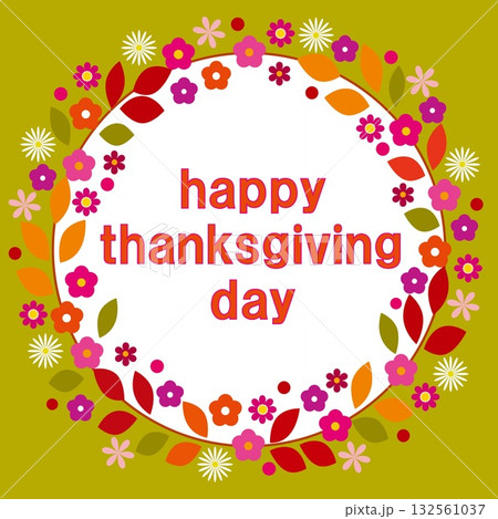 ハッピーサンクスギビングデー happy thanksgiving day 秋イメージ 黄色 ハッピーサンクスギビングデー happy thanksgiving day 秋イメージ 黄色 132561037