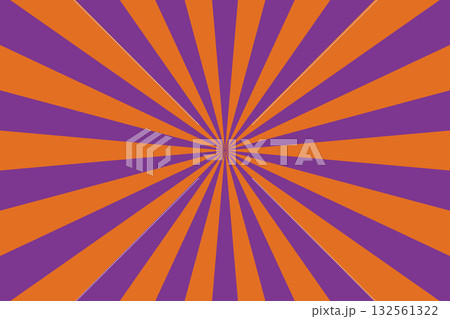 集中線の背景　注目　ハロウィンカラー 132561322