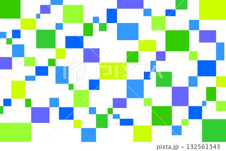 幾何学模様 四角形 白背景 グリーン ブルー 幾何学模様 四角形 白背景 グリーン ブルー 132561343
