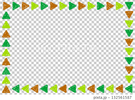 Hand-drawn crayon background with triangular frame Hand-drawn crayon background with triangular frame 132561587