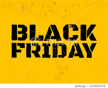 Black Friday sale banner template design. Vector illustration. 132563419