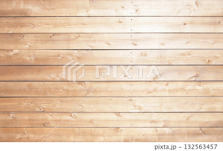 木目や節のある白木色の板が並ぶ横長の背景画像2 132563457