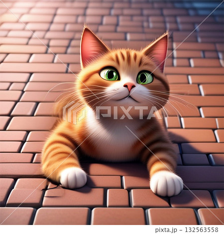 見つめる猫 見つめる猫 132563558