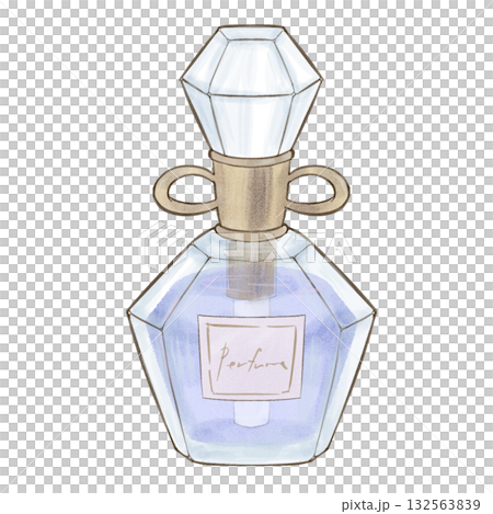 橘色香水瓶 132563839