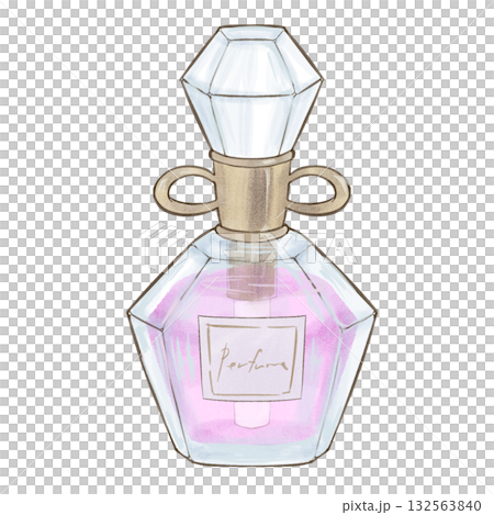 橘色香水瓶 132563840