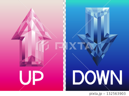 Sparkling arrows UP & DOWN 132563903