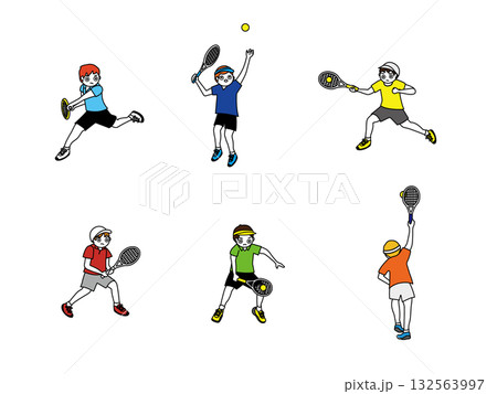 テニス男子イラスト テニス男子イラスト 132563997
