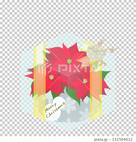 禮物_一品紅插圖 禮物_一品紅插圖 132564012