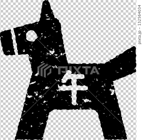 黑色馬印章,帶有漢字“馬”,向量圖 黑色馬印章,帶有漢字“馬”,向量圖 132564034