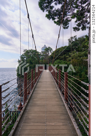 城ヶ崎海岸・門脇吊り橋の入口から望む風景 132564214