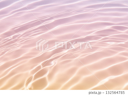 パステルサンセットの水面テクスチャ 132564785