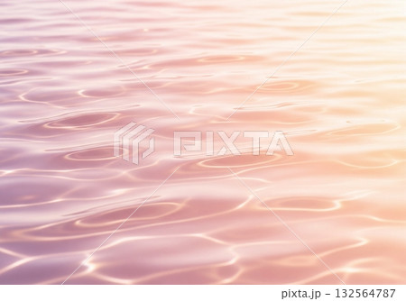 パステルサンセットの水面テクスチャ 132564787