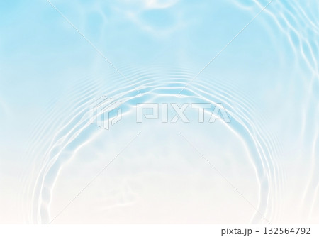 ライトブルーの水面に広がる波紋のテクスチャ4 ライトブルーの水面に広がる波紋のテクスチャ4 132564792