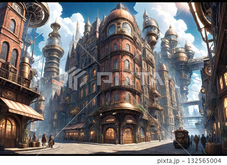 スチームパンク風の風景 スチームパンク風の風景 132565004