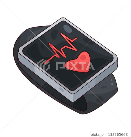 illustration of Heart Rate Monitor Watch illustration of Heart Rate Monitor Watch 132565668