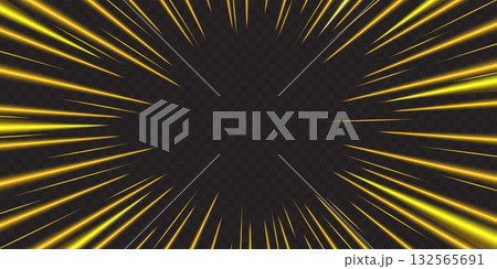 Bright light zoom effect on transparent background 132565691