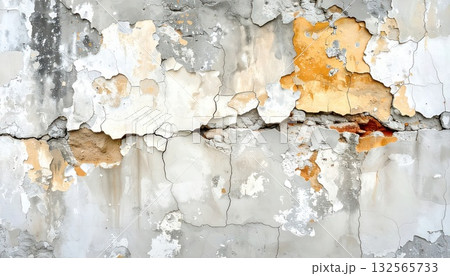 《AI画像》風化して崩れ始めた壁 132565733