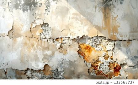 《AI画像》風化して崩れ始めた壁 《AI画像》風化して崩れ始めた壁 132565737