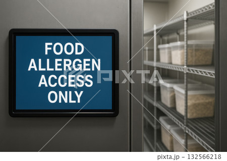 Cautionary digital sign with warning for Food...のイラスト素材 [132566218] - PIXTA