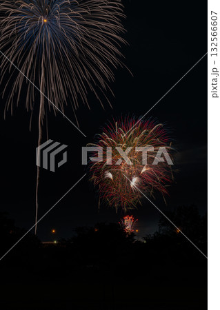 浜松市の中野町煙火大会の風景(静岡県) 浜松市の中野町煙火大会の風景(静岡県) 132566607