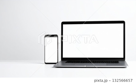 《AI画像》白背景にデジタルガジェット 《AI画像》白背景にデジタルガジェット 132566657