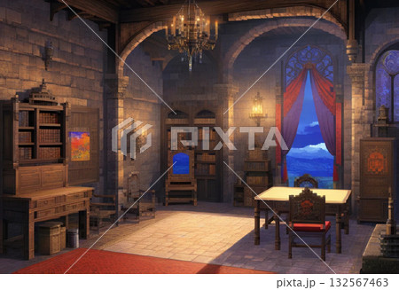 ピクセルアート風の風景 ピクセルアート風の風景 132567463