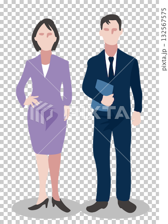 身穿西裝的男女商務人士 身穿西裝的男女商務人士 132567575