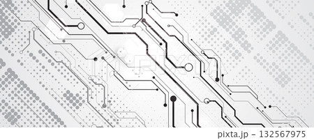 Abstract circuit technology style concept particles background 132567975