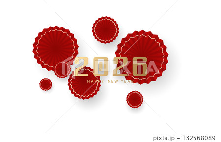 Happy New Year 2025 background. Elegant design. Vector illustration of festival 132568089