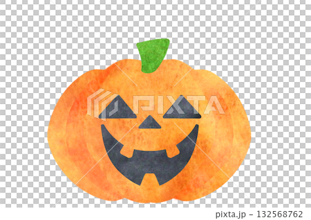 Watercolor Halloween pumpkin Watercolor Halloween pumpkin 132568762