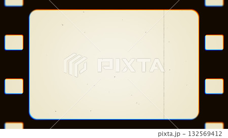 8mmフィルムのような古い映像の枠の素材 132569412