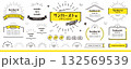 便利で使いやすい！サンバーストのデザインセット／フレーム・タイトル・あしらい 132569539
