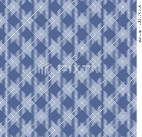 Blue White Classic Argyle Plaid 132570616