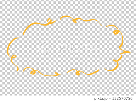 シンプルな手描き風吹き出し素材 132570756