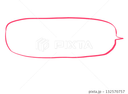 シンプルな手描き風吹き出し素材 132570757