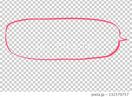 シンプルな手描き風吹き出し素材 132570757