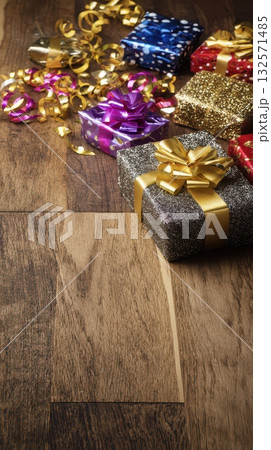 Festive gifts ready for celebration and joy Festive gifts ready for celebration and joy 132571485