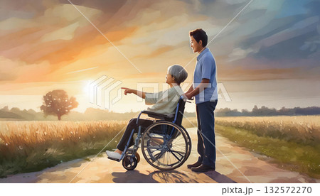 介護のイメージ, AI生成画像 介護のイメージ, AI生成画像 132572270