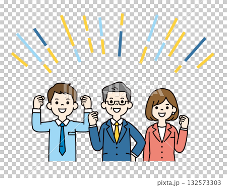 努力工作的中老年辦公室職員以及年輕男女辦公室職員的上半身向量插圖素材集_color 努力工作的中老年辦公室職員以及年輕男女辦公室職員的上半身向量插圖素材集_color 132573303