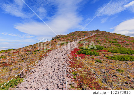 Autumn Trail to the Summit of Mt. Kurodake, Taiset 132573936
