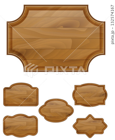 wooden sign board cartoon stock vector illustration 132574167