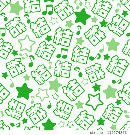 緑色の結のシームレスパターン 132574288