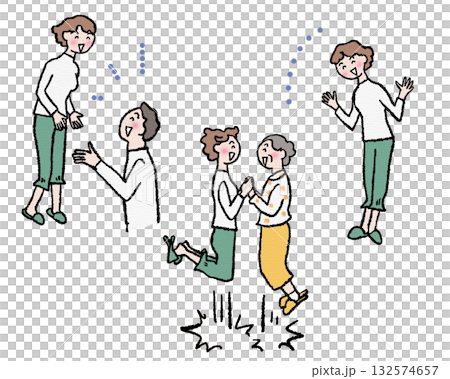 一家人其樂融融的插圖 一家人其樂融融的插圖 132574657