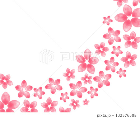 水彩風桃の花素材｜春・ひな祭り・お祝い・カードデザインにぴったりの背景素材 132576388