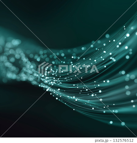 抽象テック／DX（ヒーロー背景）｜ティール｜正方SNS｜コピー中央｜高キー・LPヘッダーに最適・余白 132576512