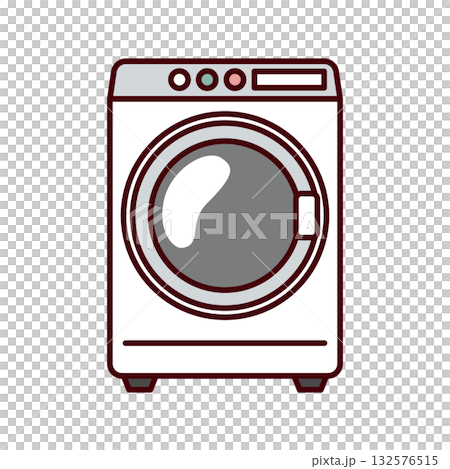 ドラム式洗濯機のイラスト ドラム式洗濯機のイラスト 132576515