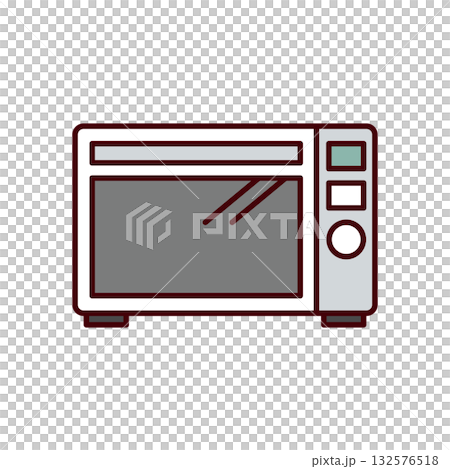 Illustration of microwave oven Illustration of microwave oven 132576518