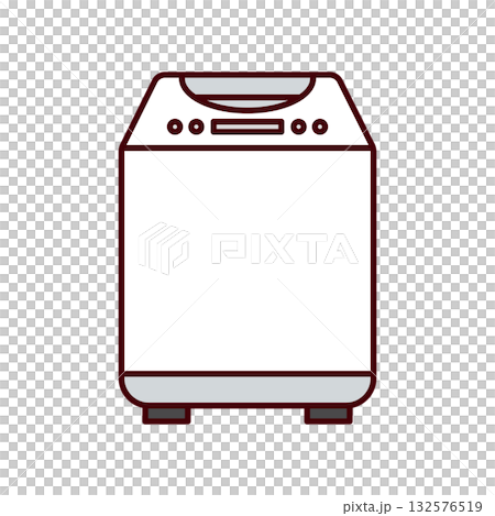 Washing machine illustration Washing machine illustration 132576519